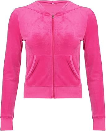 Amazon.com: hlysgo Velvet Crop Jacket for Women Zip Up