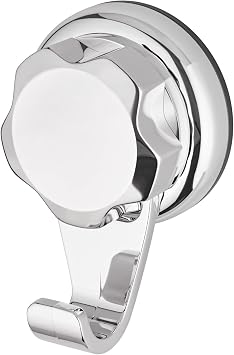 Compactor Bestlock Bath Small Hooks - Set of 2, Chrome, Suction Cup - Tool-Free Installation, Rustproof and Waterproof