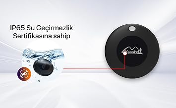 Lifemate LifeTag Apple Compatible MFI Licensed Smart Tag Smart Tracking Device - Black