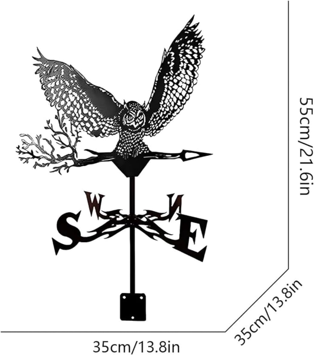 Metal Standing Wind Vanes Cottage Weather Vane Indicator Roof Weather Vane for Outdoors Garden Deco Yard House Garage Cupola Barn or Pavilion (Eagle)