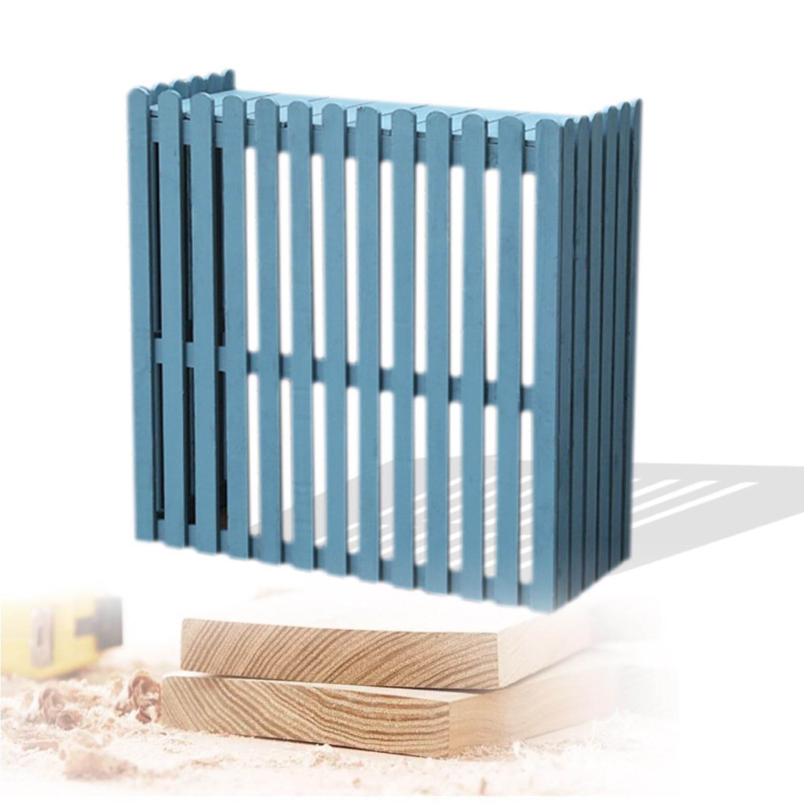 TIANQIHAO Air Conditioning Cover Wooden Air Conditioner Rack - Weatherproof Protective Cover For Outdoor Unit, Privacy Fence Screen,Blue-85x35x84cm