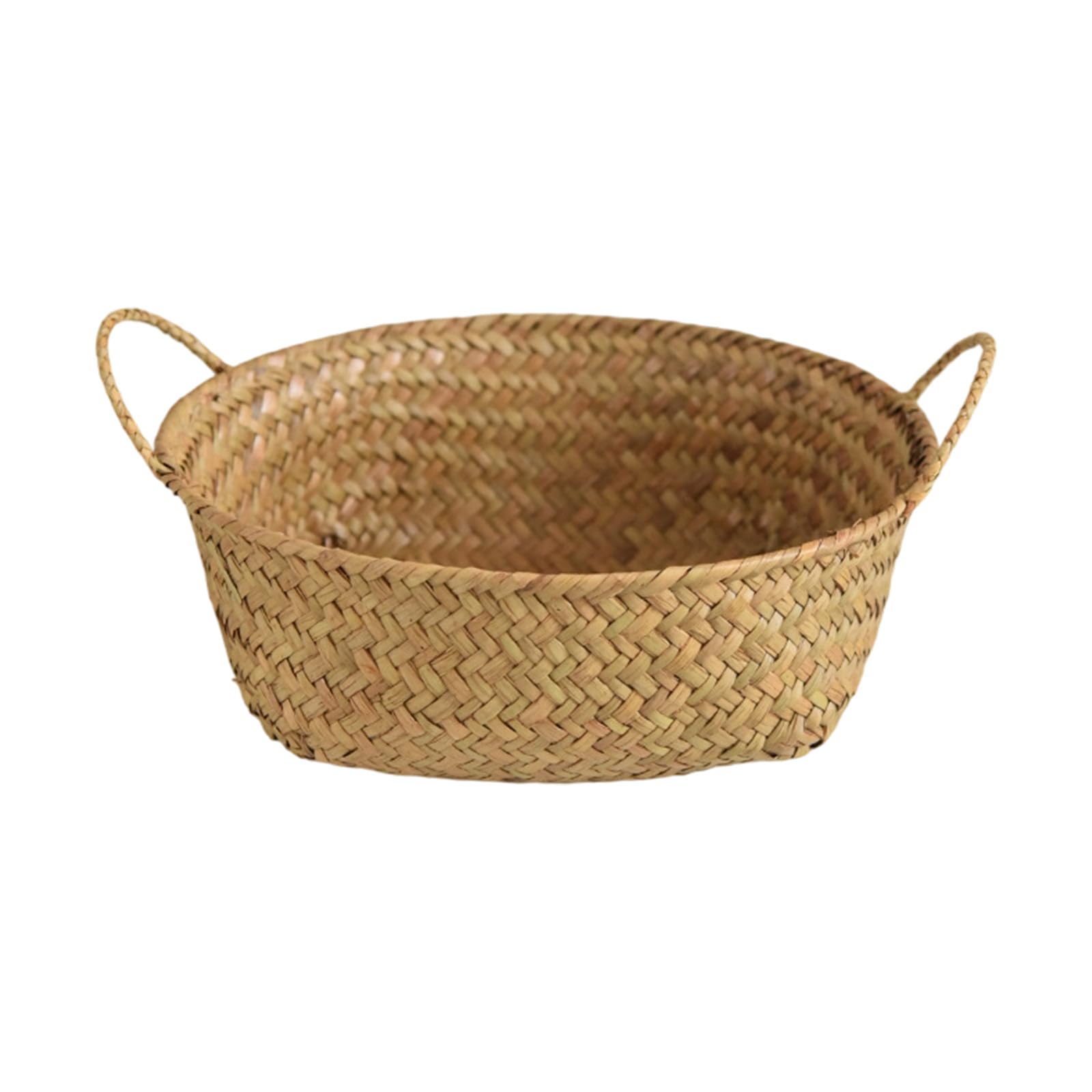 Xjdzineq Natural Seaweed Handwoven Bin Breathable Storage Container for Bedroom Bathroom Clutters Management Seaweed Organizers