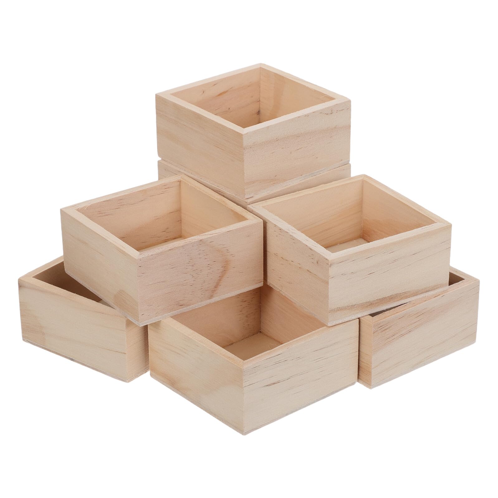 Boîtes artisanales en bois brut pour stopper le désordre sur votre table de bureau