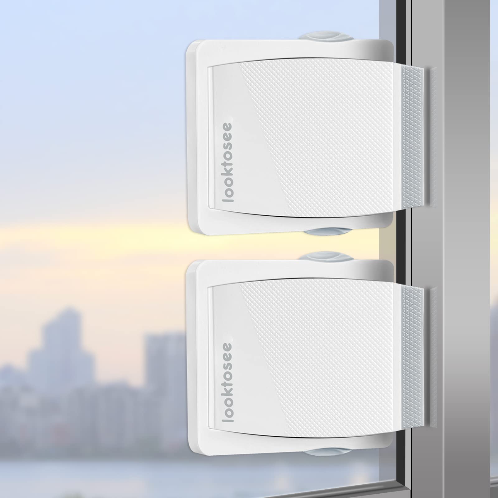 窓 ロック 子供 窓ストッパー 引き戸ロック 転落防止 窓 安全ロック 窓ろっく チャイルドロック ベランダ 赤ちゃん ベビーガード ペット 犬 猫 落下防止 ウインドウストッパー(グレー2個)