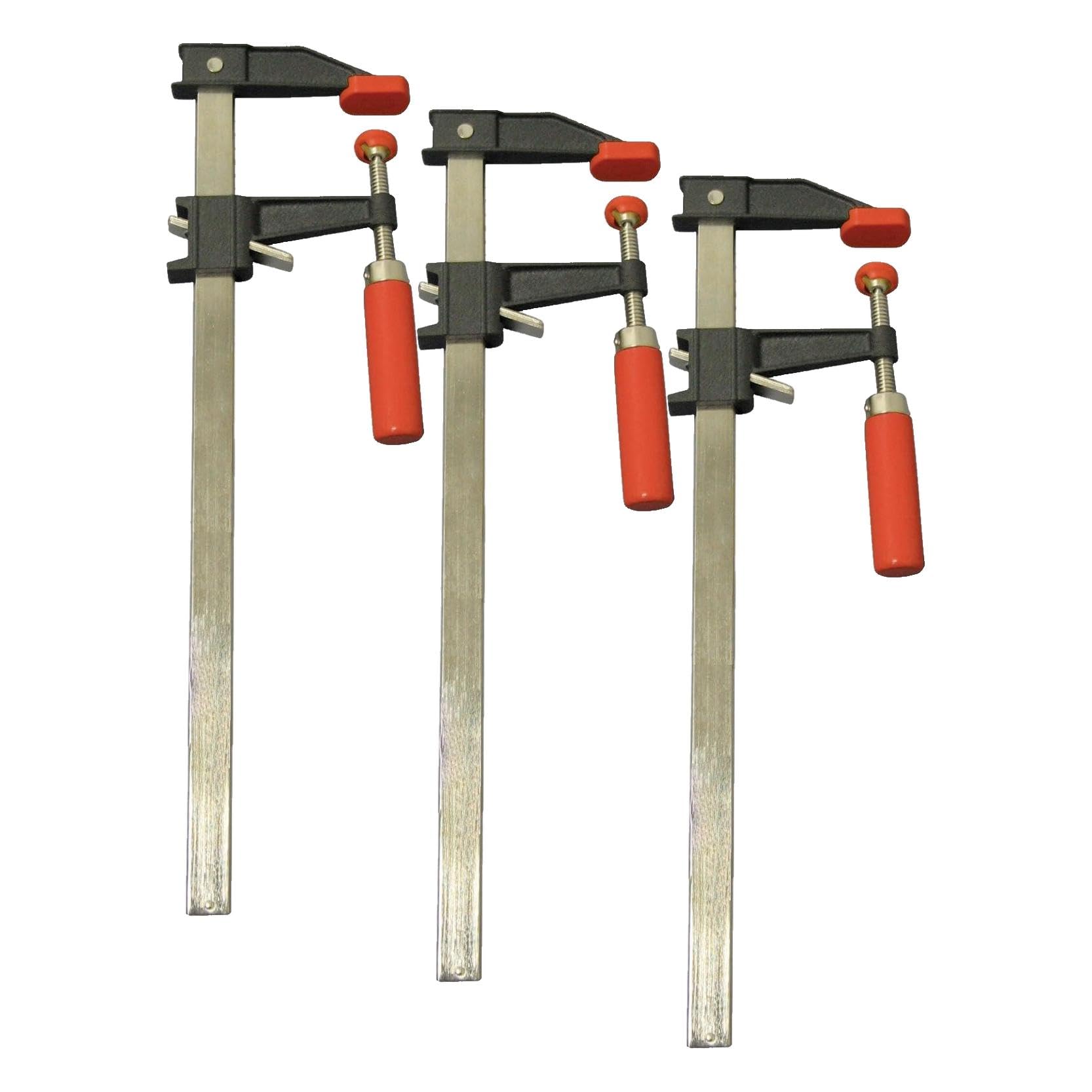 Bessey Clutch Style Bar Clamps - 30 In 600 lb - GSCC2.530 - Woodworking Clamps with Ergonomic Handle, Non-Marring Pads, Durable Cast-Iron Jaws &amp; Serrated Rail for Carpentry &amp; Cabinetry (Pack of 3)