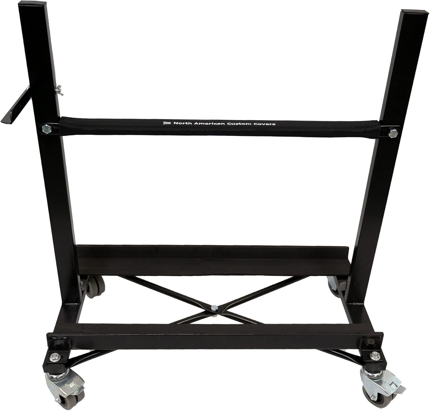 Compatible Heavy-Duty Door Storage Cart (Black) for Two Jeep Wrangler Front or Rear Doors, with Securing Strap