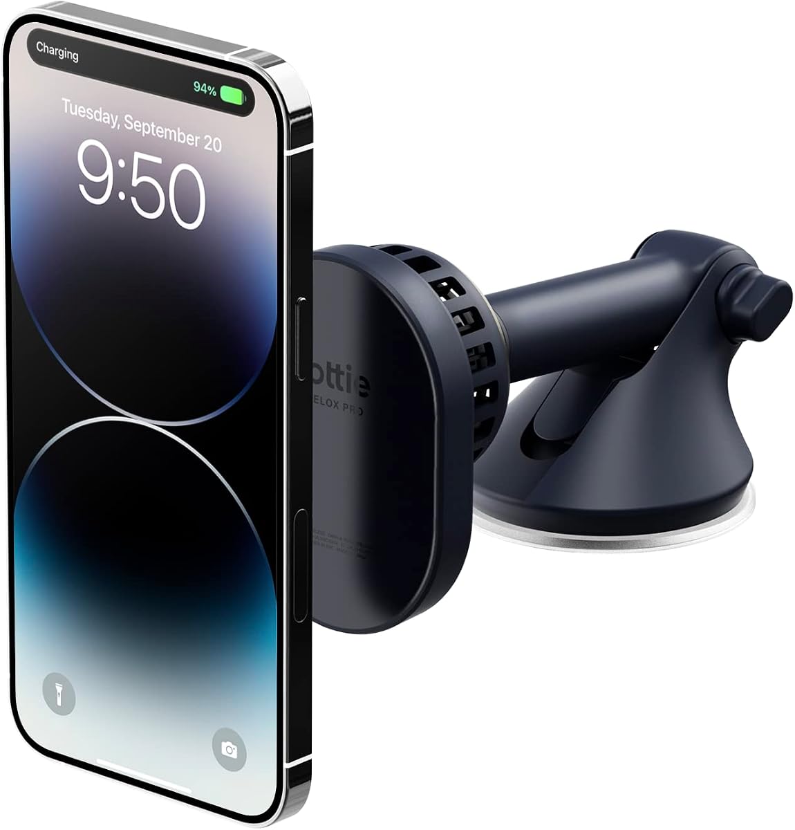 Velox Pro MagSafe Compatible Dash & Windshield Car Mount with Wireless Charging & CryoFlow™ Cooling Compatible with MagSafe Phones Including iPhone 12/13/14/15/16 Series (Car Charger Included)