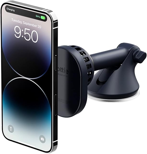 iOttie Velox Pro MagSafe Compatible Dash & Windshield Car Mount with Wireless Charging & CryoFlow Cooling System. Compatible with MagSafe iPhones Including iPhone 12/13/14 (Car Charger Included)