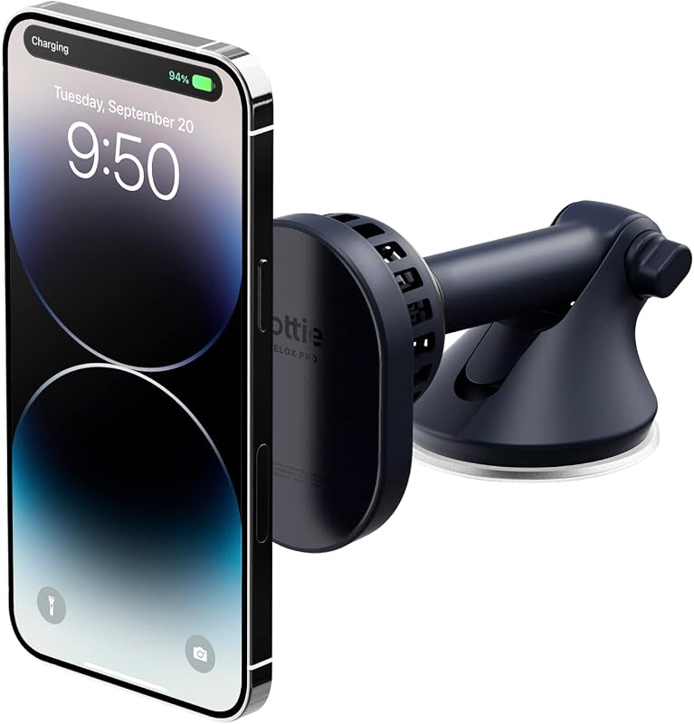 Suporte veicular iOttie Velox Pro para painel e para-brisa com carregamento sem fio, CryoFlow™ e compatibilidade MagSafe