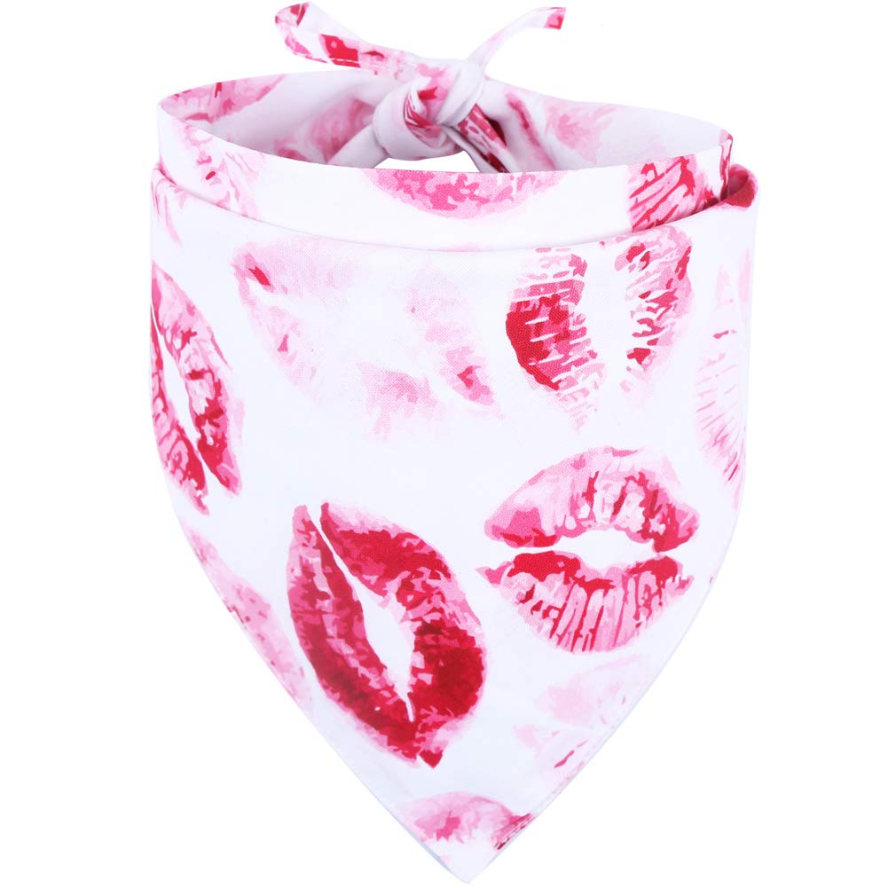 Valentine's Day Dog Bandana Reversible Triangle Bibs Scarf Accessories for Dogs Cats Pets Small