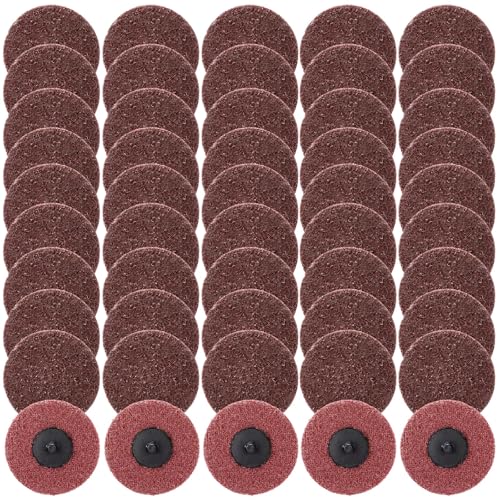 50 Pcs 3 Inch Sanding Discs Red Quick Change Sanding Discs