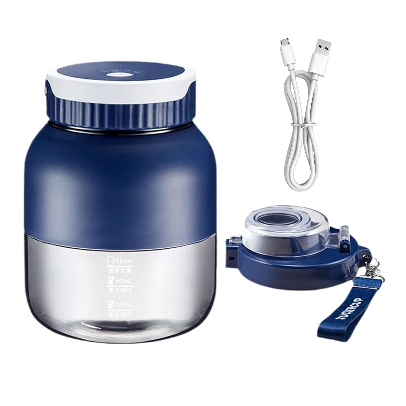 Blender Osobisty - USB Mikser R?czny | Osobista Ma?a Butelka Do Koktajli I Soków | Do Domu Biura Kuchni Salonu Ogrodu Podró?y Pleneru Pikniku Sportu Si?owni Samochodu M??czyzn