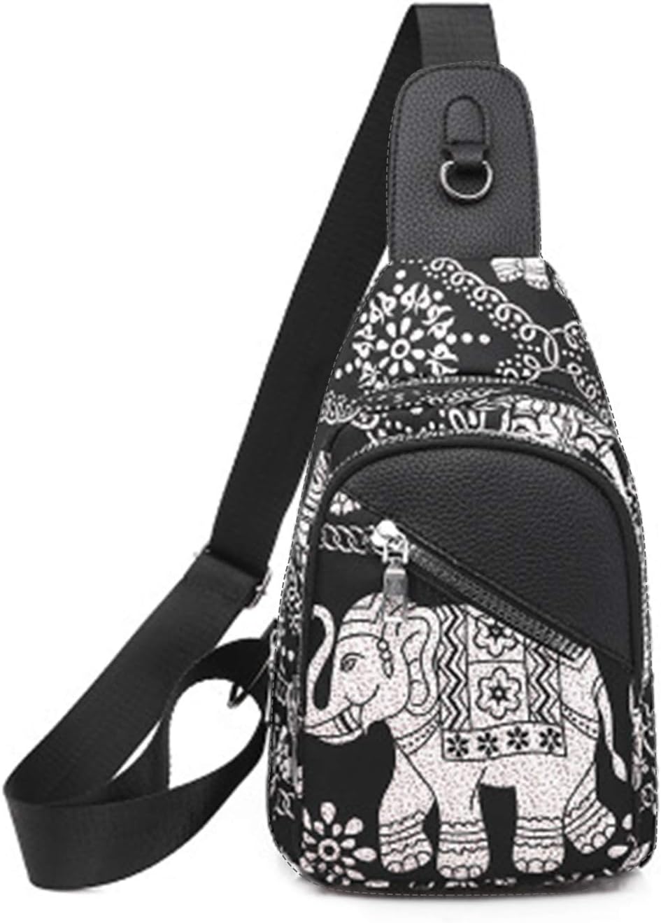 FANDARE Bolso Bandolera Para Mujer, Mochila Pequeña Con Agujero Para Auriculares, Mochila Cruzada Para El Hombro, Bolsa De Pecho, Bolsa De Hombro Multifunción Para Deporte, Gimnasio, Al Aire Libre