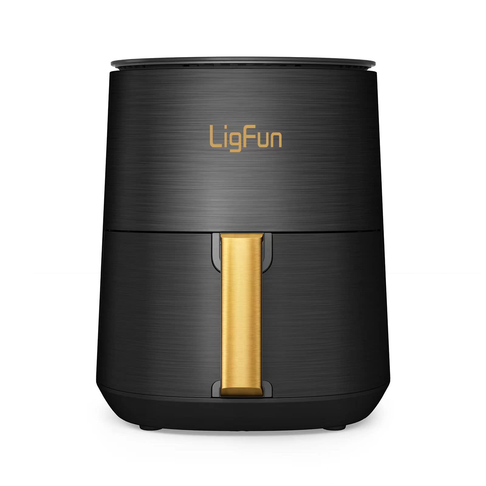 LigFun Air Fryer 4QT Glass Screen 8 Presets Quiet Hot Air Frier Cookers 1500W Up to 400°F Nonstick A