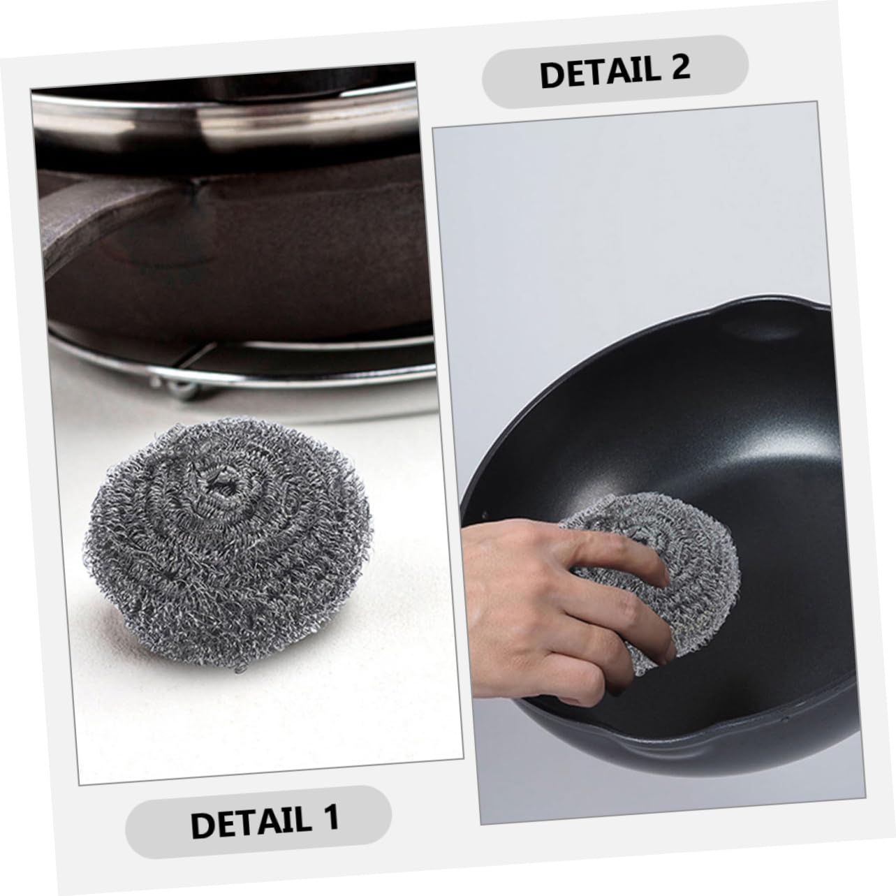 20 Stück Edelstahl Topfreiniger für Küche mit Kratzfestem Stahlschrubber und Effektiver Reinigung von Töpfen und Pfannen