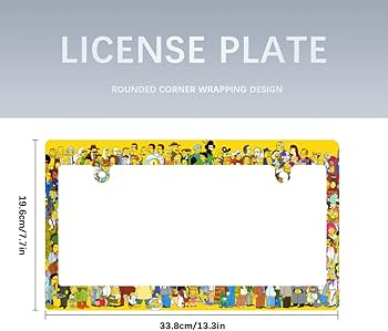 Amazon.co.jp: ナンバープレートフレーム ザ・シンプソンズ 車用