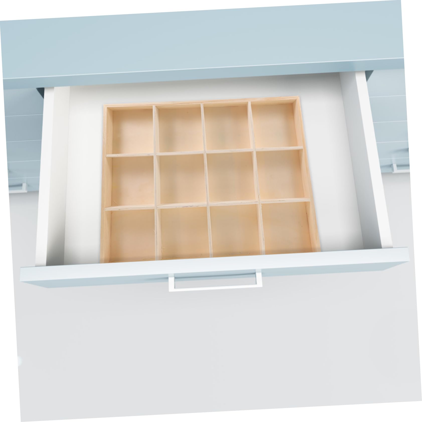 Gadpiparty Organizer Box in Legno per Trucchi e Gioielli, Porta Oggetti da Scrivania Scomparti Multipli, Display Box per Ufficio