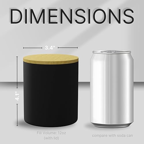 Miniatura 10 de Tarros de 8 onzas – Tarros de velas vacíos para hacer velas – Tarro de vela a granel – Tapas de tarros de vela de vidrio – Fabricación de velas