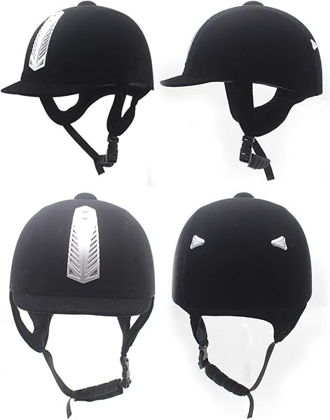 馬術用品、馬術ヘルメット、黒の乗馬ヘルメット 冬の馬具用品、乗馬プロテクター、サイズ調整、インナーパッド付き帽子、男女兼用、軽便な乗馬用ヘルメット乗馬用品 - 3