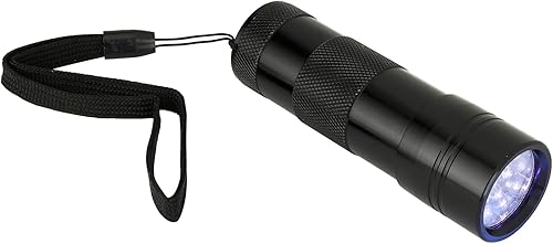 Sunlite 51009 Linterna LED UV de luz negra, 3 pilas AAA (no incluidas), 100,000 horas LED nominales, para inspecciones y actividades al aire libre