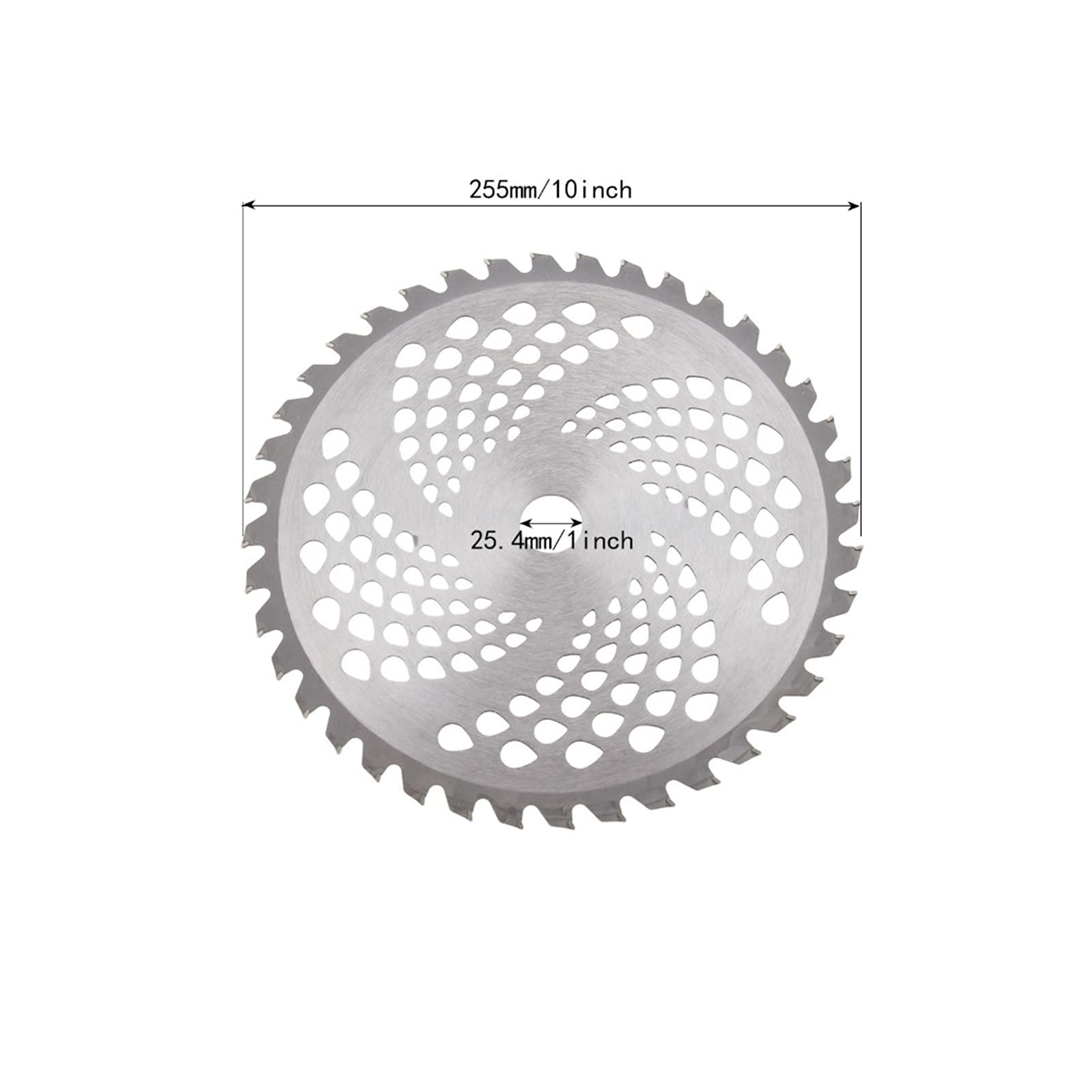 255mm 40T/60T/80T Cuchilla Cortadora de Cepillo Cortadora de Césped Cuchilla de Sierra Circular de Repuesto para Cortar Césped, Cuchilla para Recortar Árboles 5 Piezas,60T