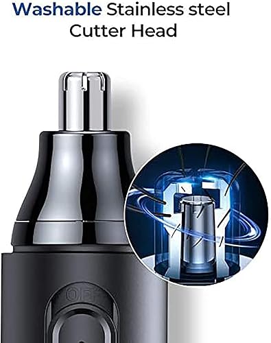 Miniatura 6 de Cortadora de pelo de orejas y nariz, recortadora profesional sin dolor de cejas y vello facial para hombres y mujeres, funciona con pilas, cuchillas