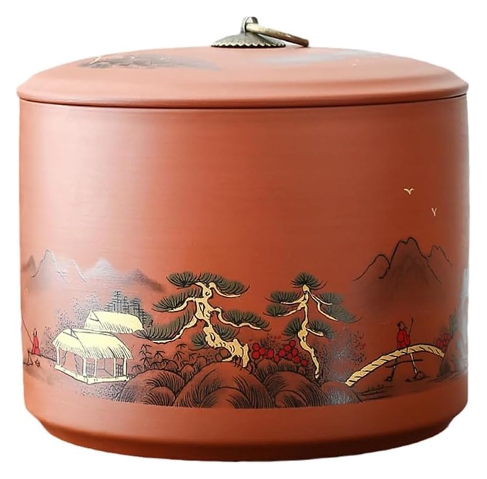 Słoiki z herbatą Ceramiczny pojemnik na herbatę z pokrywką słoiki do przechowywania herbaty Vintage chińskie puszki na herbatę puszka do kuchni herbata kawa na półkę w salonie