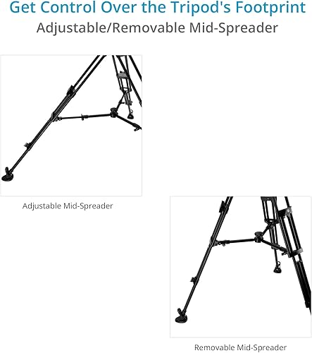 Miniatura 4 de Proaim Gravita - Trípode de cámara de doble etapa de 2.953 in para videomakers y fotógrafos profesionales. Carga útil de hasta 50 kg110 lb