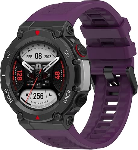 Miniatura 5 de TenCloud Paquete de 5 correas de repuesto compatibles con Amazfit T-Rex 2, correa de reloj inteligente resistente de silicona suave ajustable para