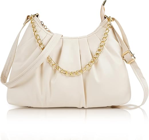 Dixon PU Synthetic Leather Classic Chain Handle Strap Shoulder Crossbody Hobo Stylish Slingbag For Women