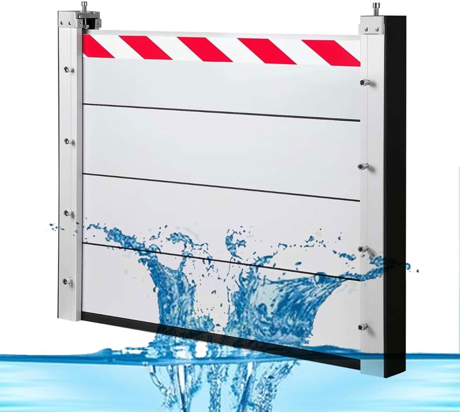 Barrière anti-inondation amovible réutilisable aluminium 200x40 pour cave et allée