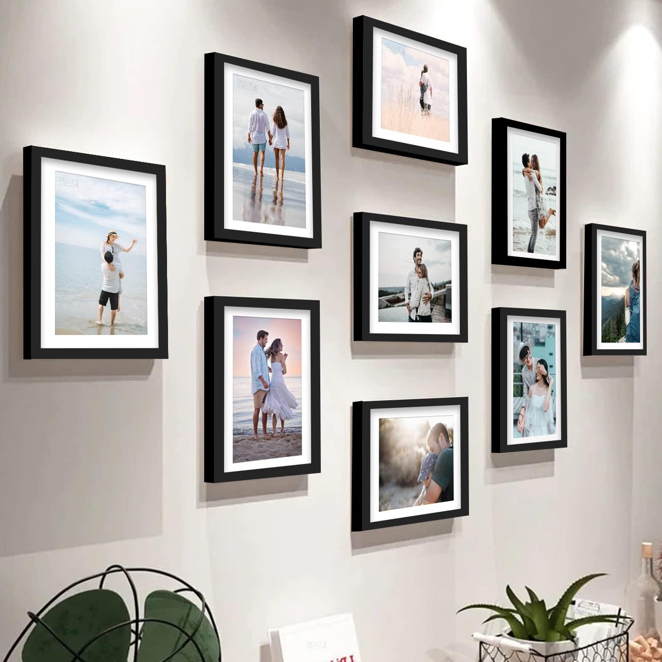 Stuthi Arts Wall-Mounted Photo Frame Set, Multiple Frames for Family Memories, Set of 9 Picture Frames, 6X8 inch (Black) (B0DHKZLFJ2) Amazon Price History, Amazon Price Tracker