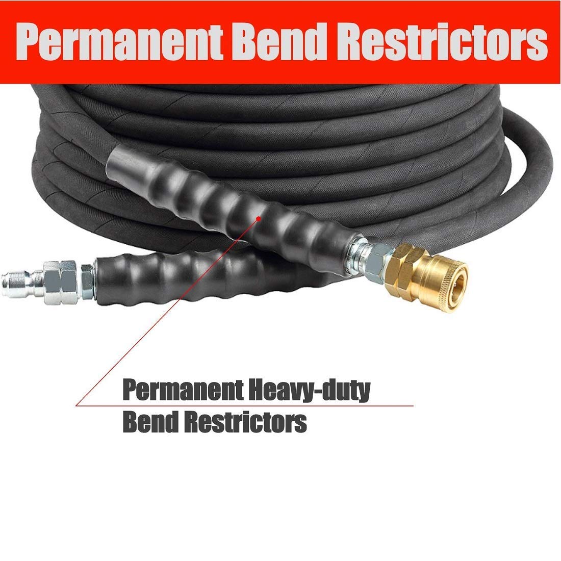 Buy YAMATIC 50 FT Pressure Washer Hose 3/8" Swivel Quick Connect For