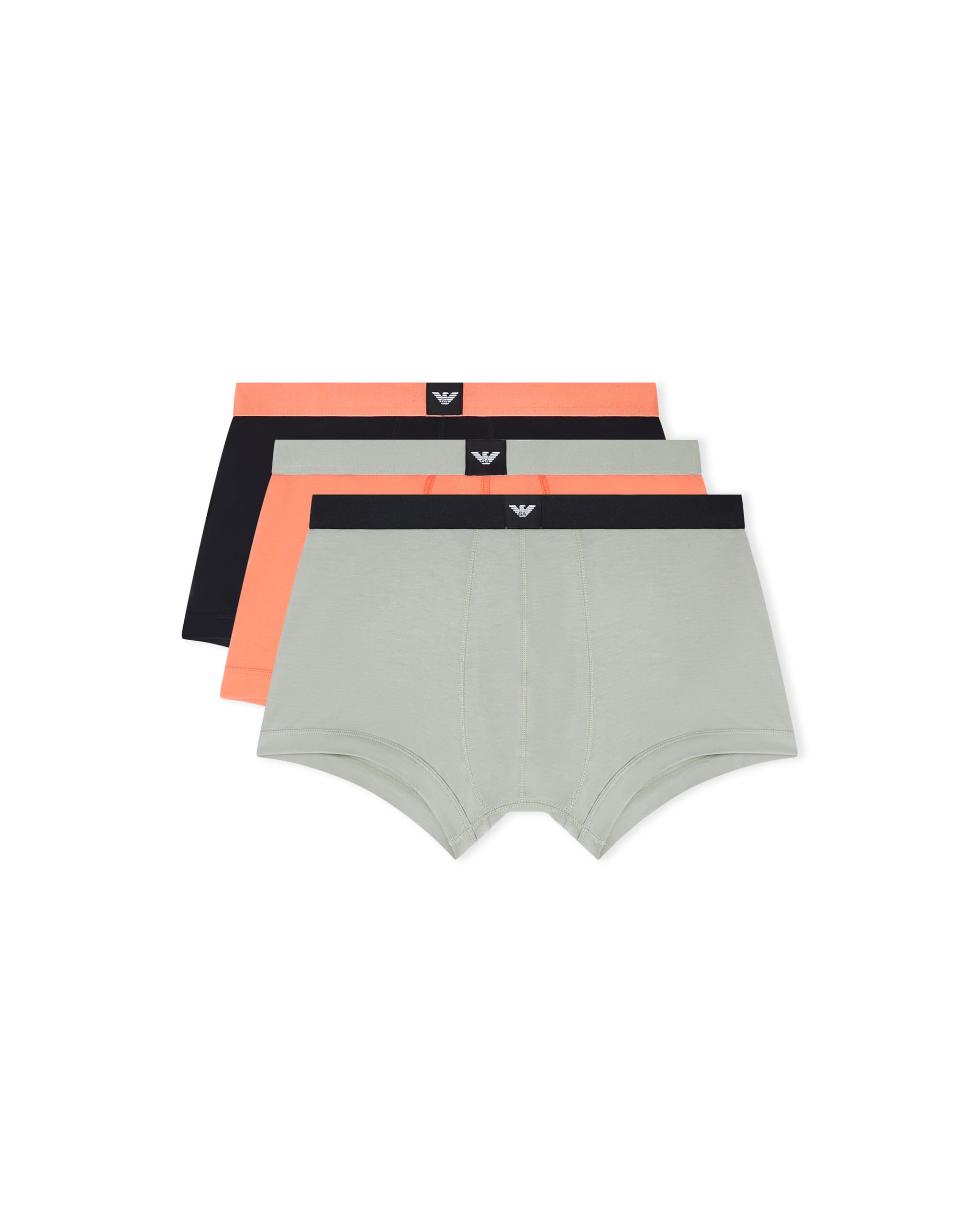 Emporio Armani Men's Essential LOGOLABEL 3-Pack Trunk Black XL