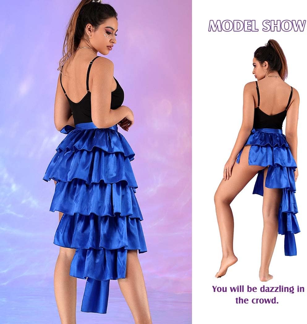 TWINKLEDE Belly Dance Skirt Hip Scarf Fringe Bustle Costume Skirts for Women