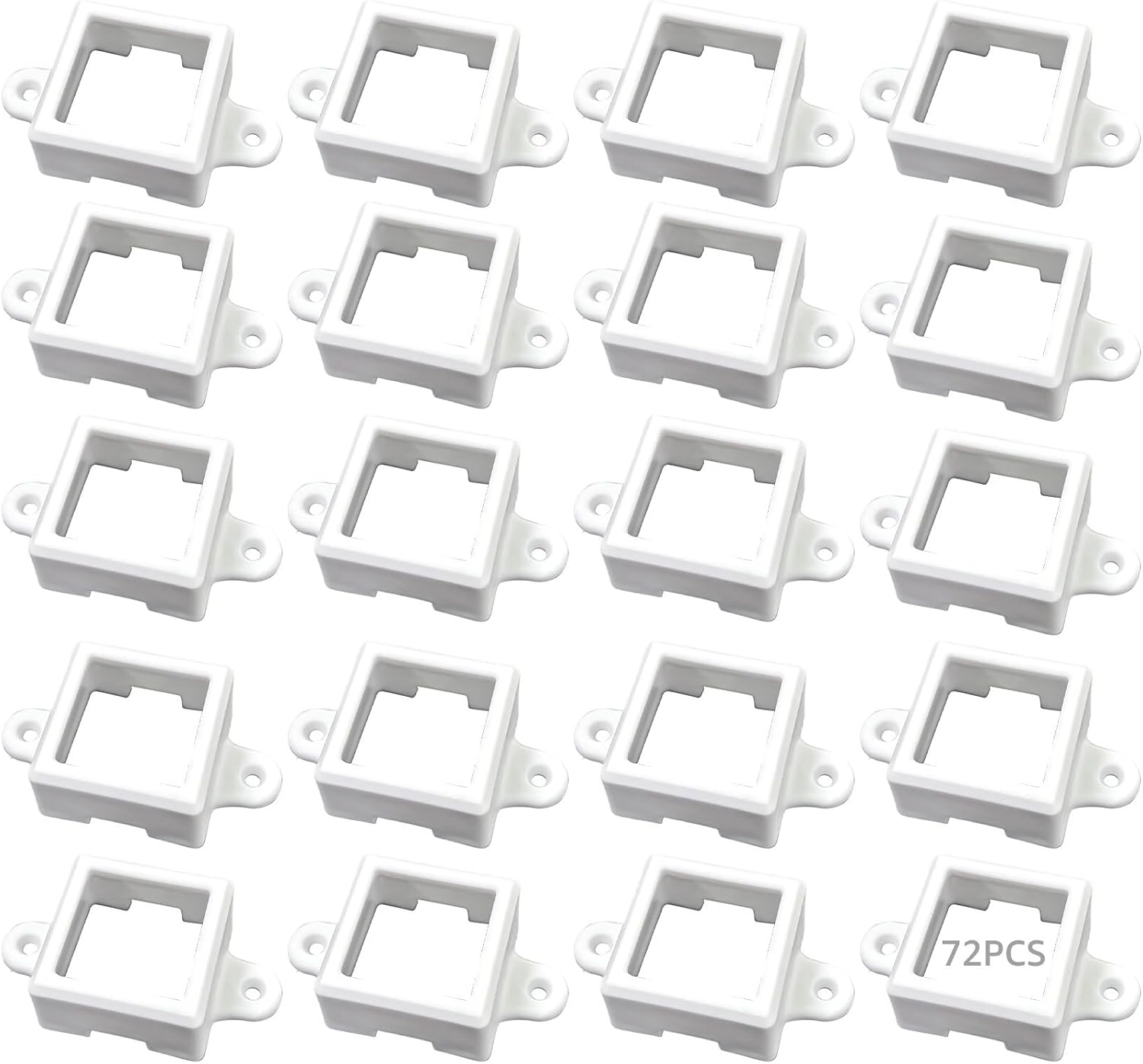 72 Pcs Outdoor Led Mounting Brackets For Lights, Secure Weather-Resistant Clips With Screws For Simple Installation