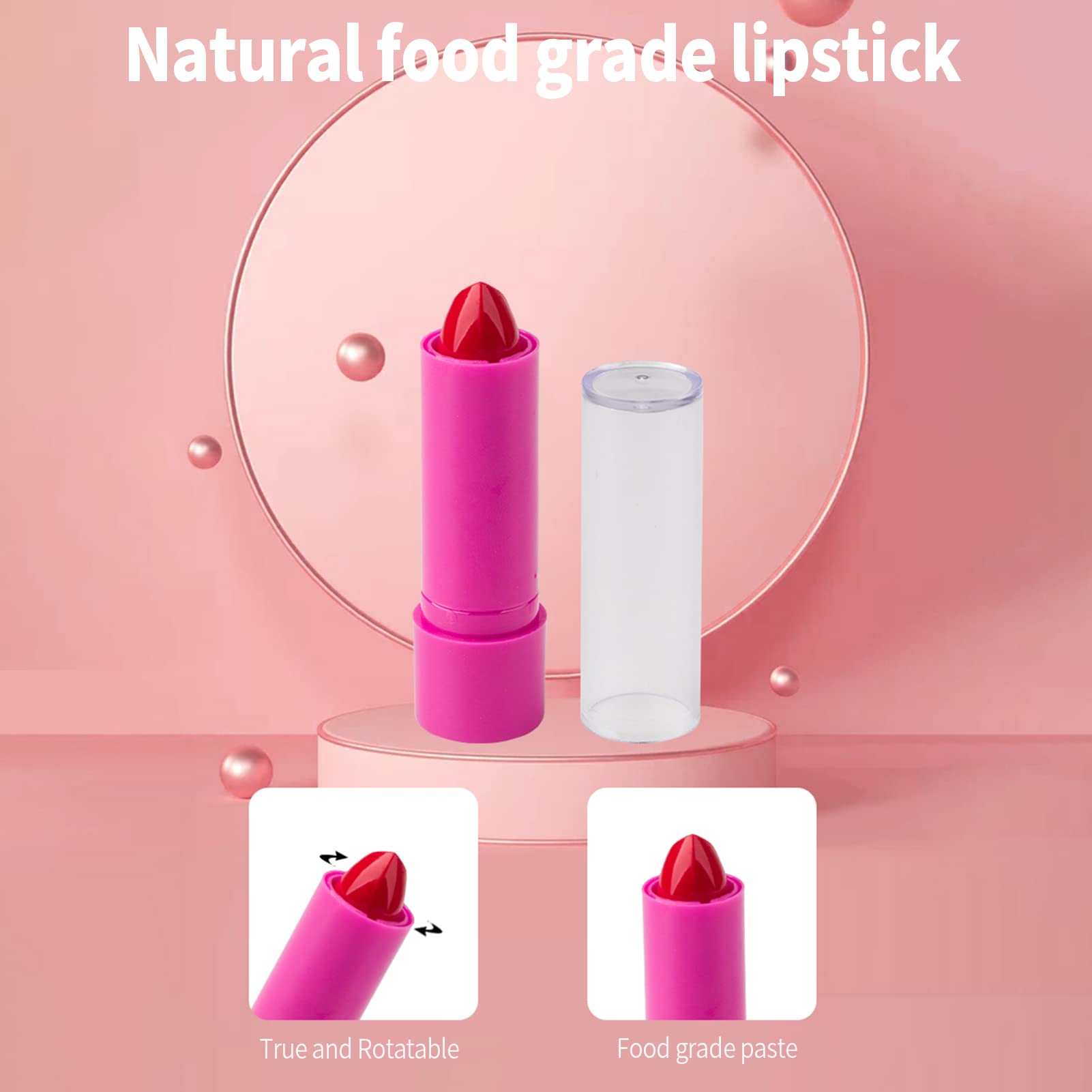 Walmeck Kit de Maquillaje para Princesa Infantil con Juego de Maquillaje Completo, Ideal para un Juego Creativo y Juego de Roles, Lavable, No, para Niñas