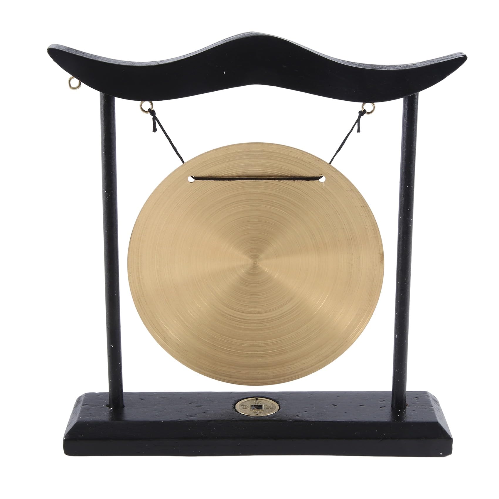 Gong de Oficina - Adorno de Oficina de Latón Feng Shui con Soporte y Mazo, Delicada Decoración China para, Zodiaco .