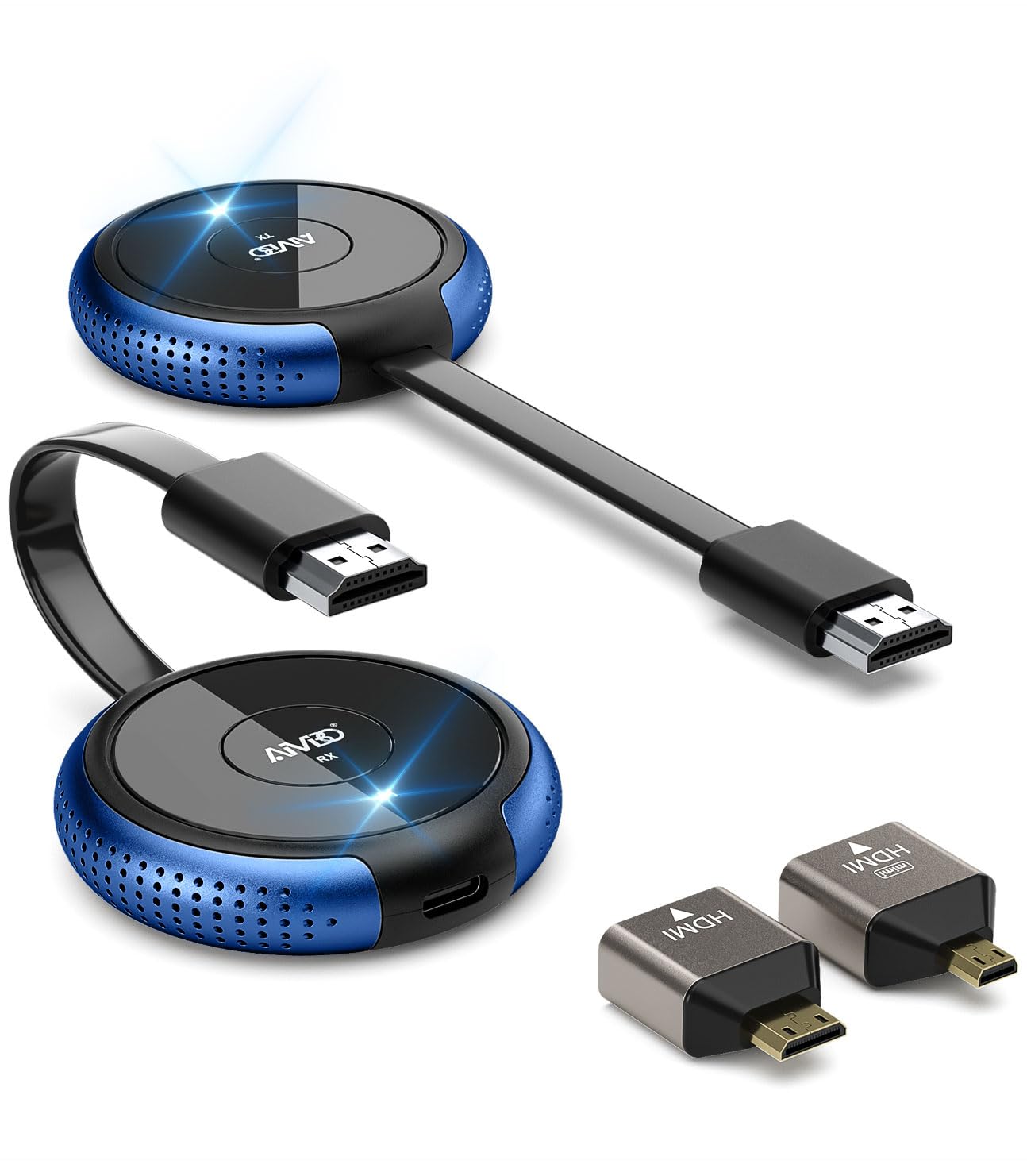 AIMIBO Émetteur et récepteur HDMI sans fil - Transmission sans fil HDMI sans fil - Décodage 4K - Transmission sans fil 50 m - Émetteur et récepteur de l'ordinateur portable/TV à la télévision