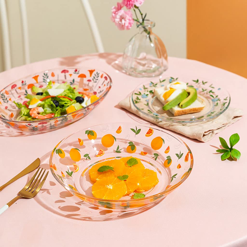 Insalatiera In Vetro 4,7 Litri Con Coperchio In Bambù E Utensili - 26,9 Cm - Adatta A Microonde E Forno - 2