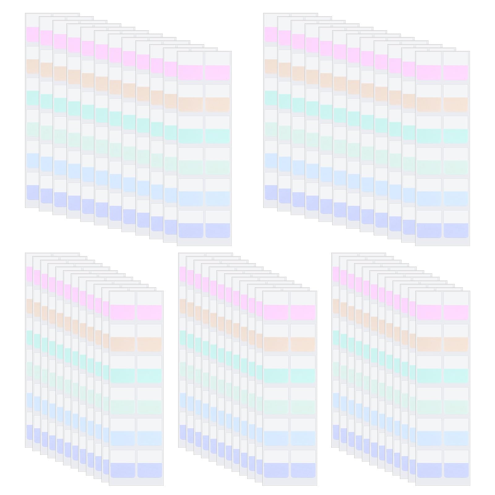 WJIAAA 600 Pcs Sticky Index Tabs, 6 Colored Page Markers for Books Notebook Binders File Folder Planner Journaling Back to School Supplies