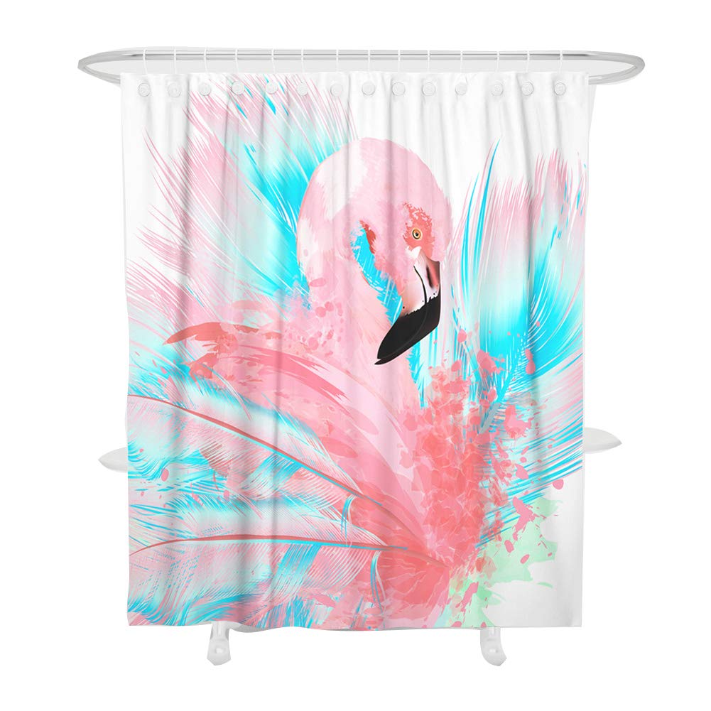 Fansu Rideau De Douche Tissu Lavable, Polyester Rideaux De Salle De