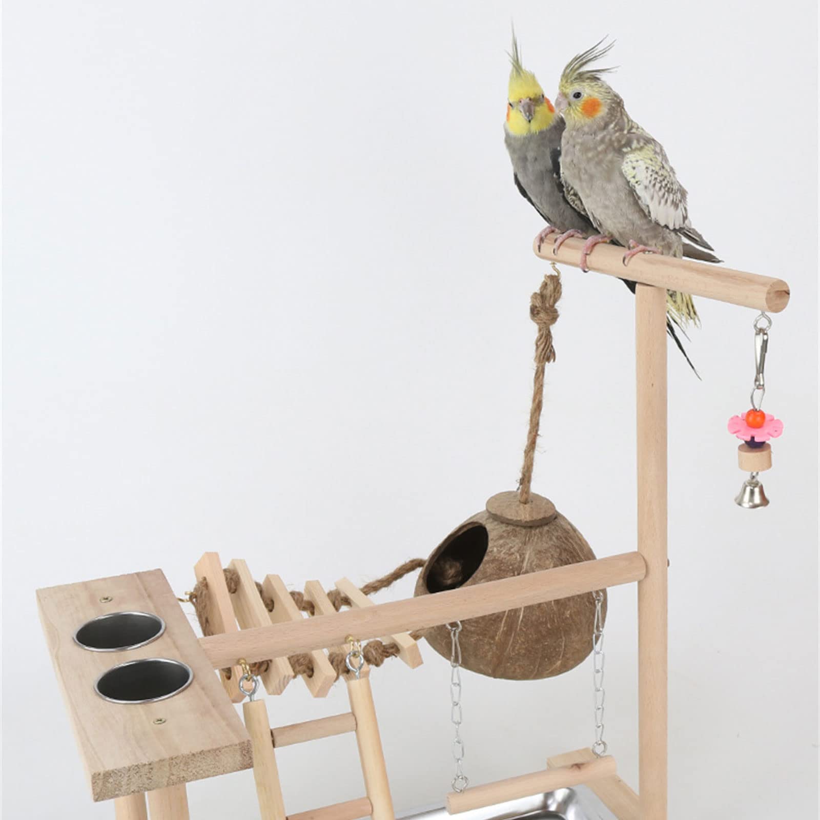 Lovebird Papageien Käfig Barsch Stehen Brücke Nest Schaukel Klettern Holz Ausbildung Leiter Spielzeug Für Vogel Vogel Barsch Stehen Für Käfig