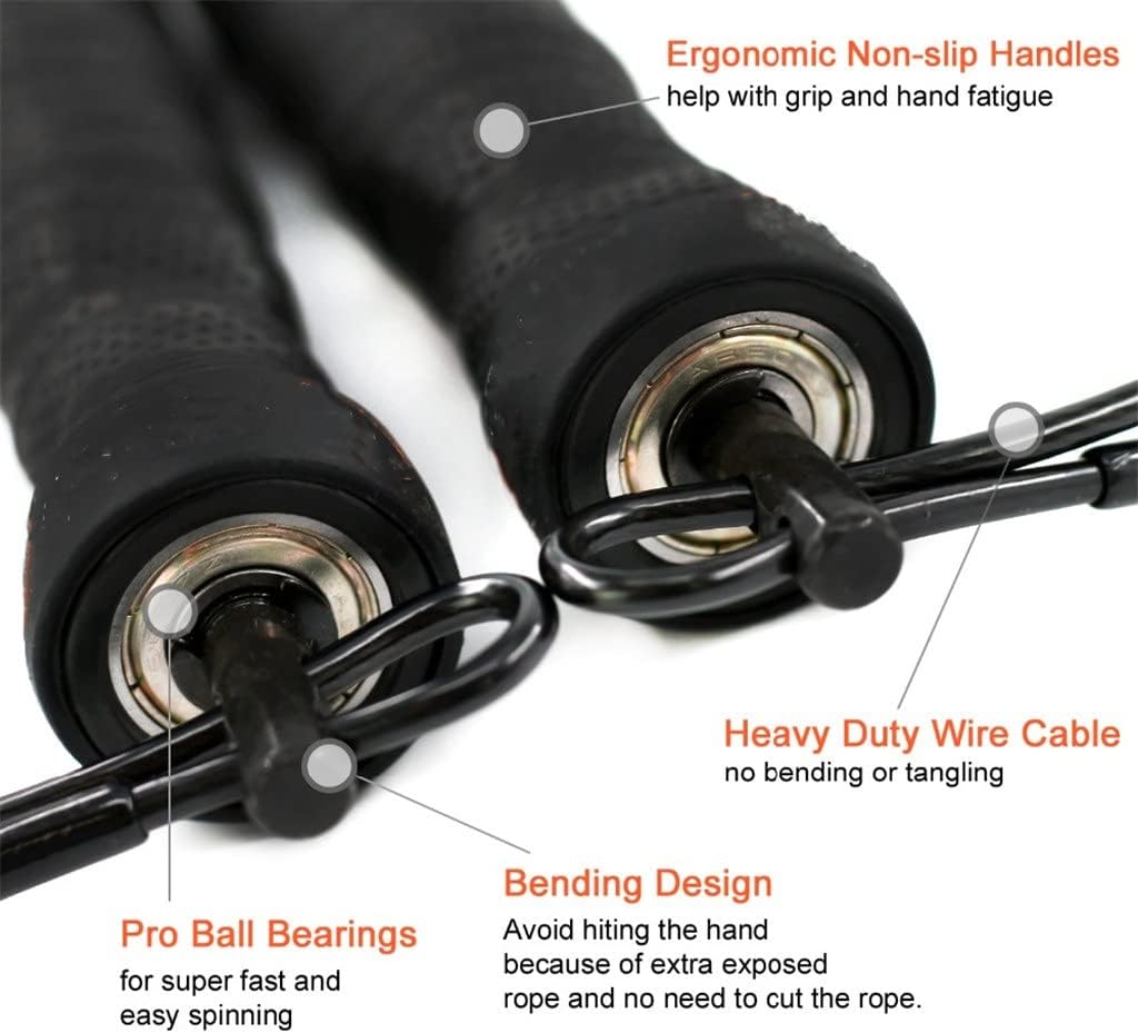 Professional Heavy Jump Rope Fitness Adjustable Skipping Ropes Absorb Sweat Handle 3.4mm for MMA Training