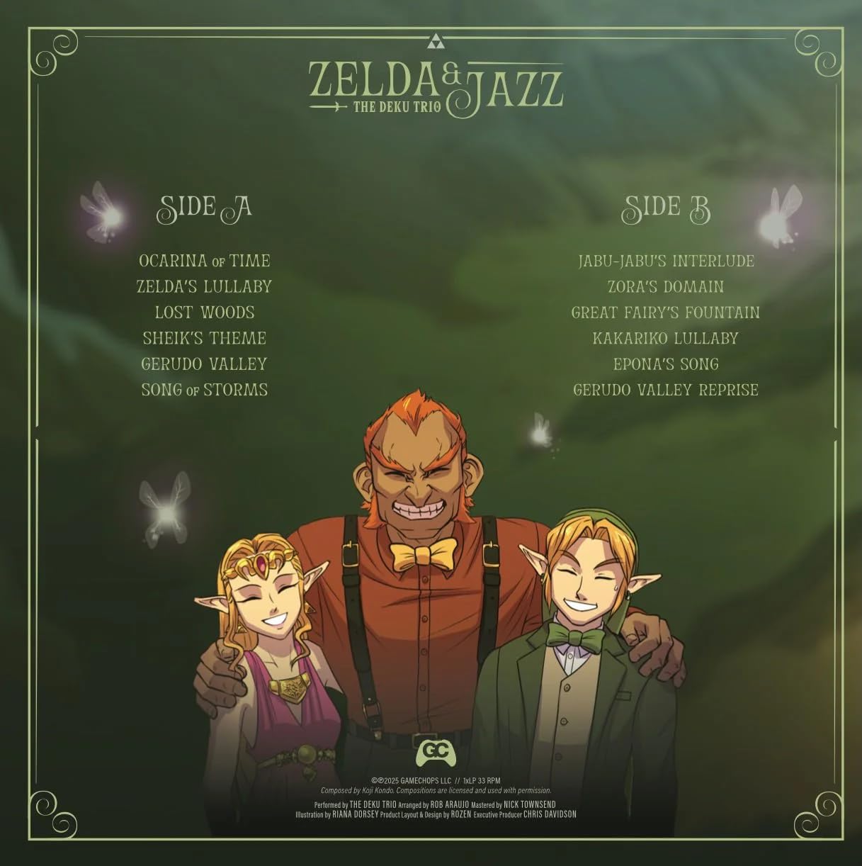Zelda & Jazz - Coffeehouse Jazz Tribute to Ocarina of Time - 1x Green Marble Vinyl - Official GameChops Release by The Deku Trio