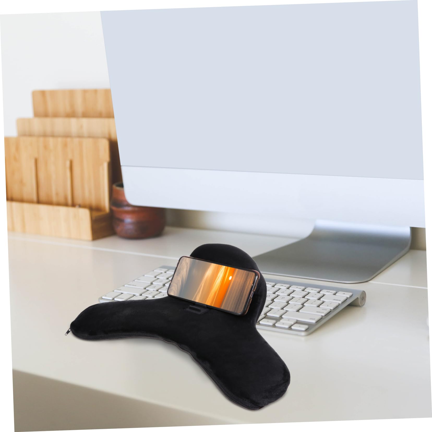 Angoily 1pezzi Supporto per Cuscino per Telefono e Tablet Realizzato in Spugna e Polipropilene Leggero e Robusto Offre Angoli di Visione per Guardare Film Giocare e Leggere