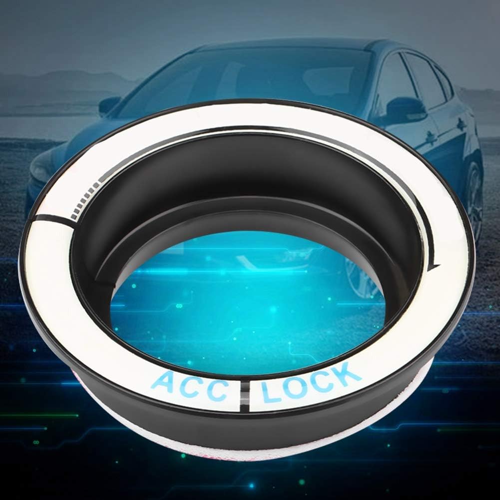 Car Switch Ring Key Hole Cover Luminous Trim for Ford Focus 2005-2018 Black Glow in the Dark Easy Install