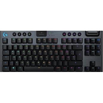 Logitech G915 LIGHT SPEED TKL wireless mechanical gaming keyboard with no numeric keypad, tactile GL-button switch with low p