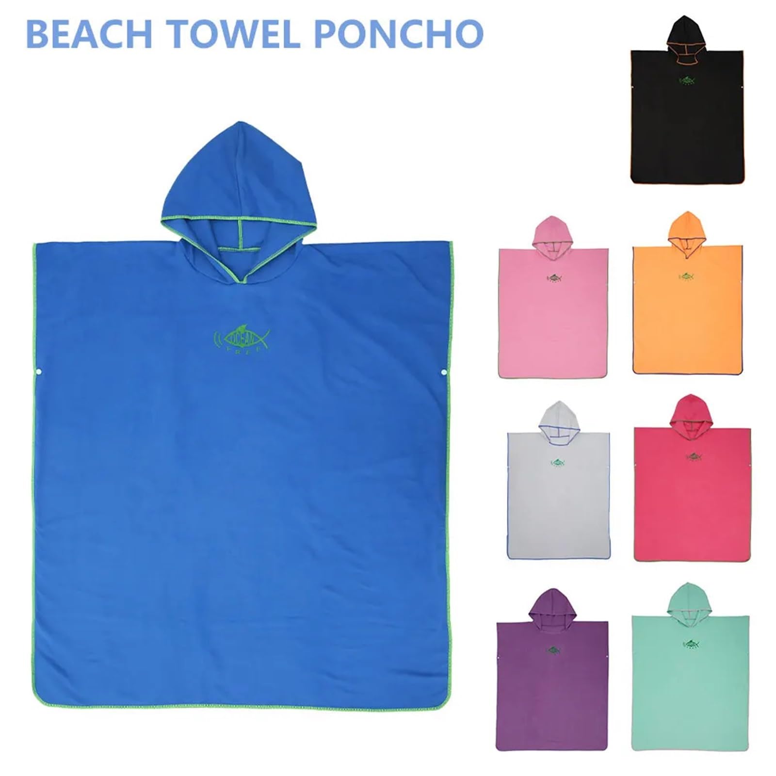 Albornoz de Playa Poncho de Surf, Toalla cambiante, Capucha, Manta Playa Microfibra, baño, Traje Neopreno for natación for Adultos(Pink)