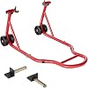 SPECSTAR Motorcycle Paddock Stand 200kg Capacity Rear Wheel Lift with U & L Fork Adjustable Swingarm Spool Stands for Motorbike Garage Repair Use